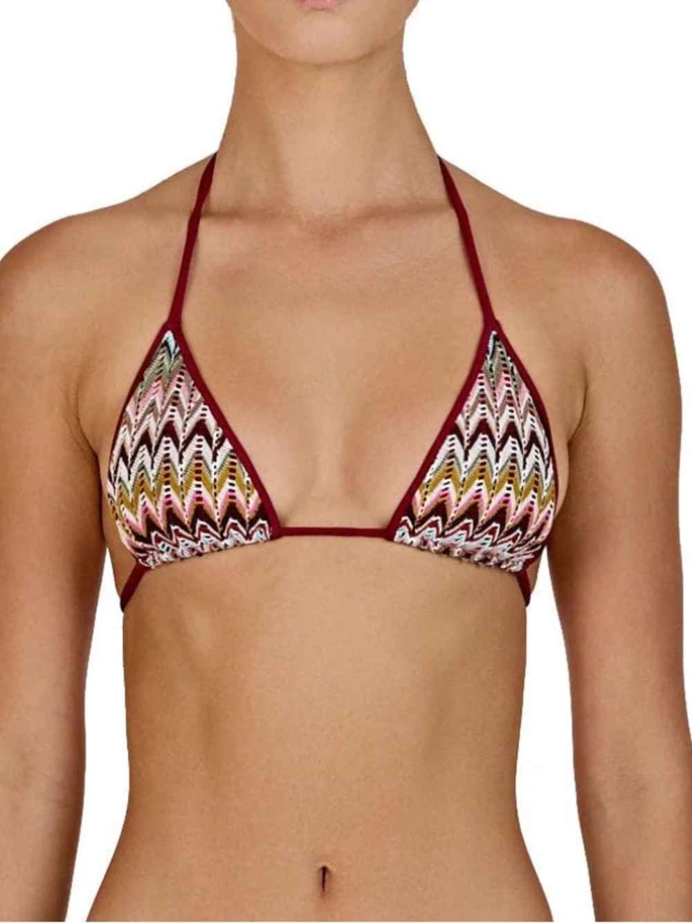 Bamba Isla Zig Zag Bikini Top in Color Tribe L